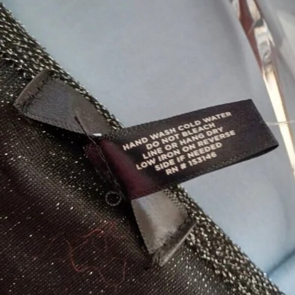 Bloomingdale's Metallic Mini Dress Silver/Black L NWT New Years 🎉🥂 - Picture 11 of 13